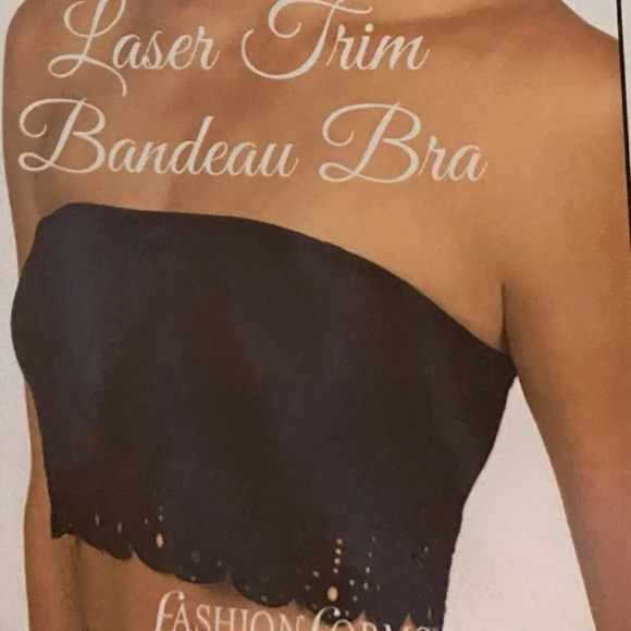 Fashion Forms Laser Cut Bandeau white Bra Size Small - Picture 9 of 9